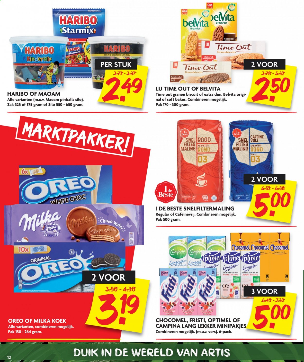 thumbnail - DekaMarkt-aanbieding - 14-2-2021 - 20-2-2021 -  producten in de aanbieding - Campina, Milka, melk, Oreo, chocolade. Pagina 12.