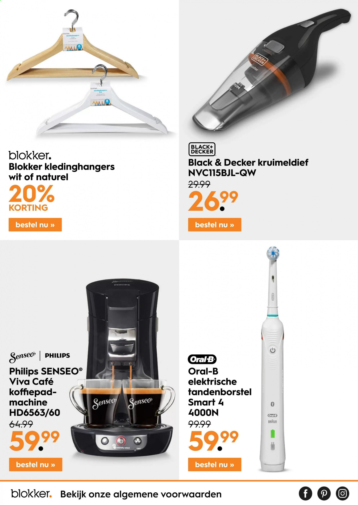 thumbnail - Blokker-aanbieding - 15-2-2021 - 21-2-2021 -  producten in de aanbieding - Oral-B, tandenborstel, Philips, Braun, Senseo. Pagina 4.