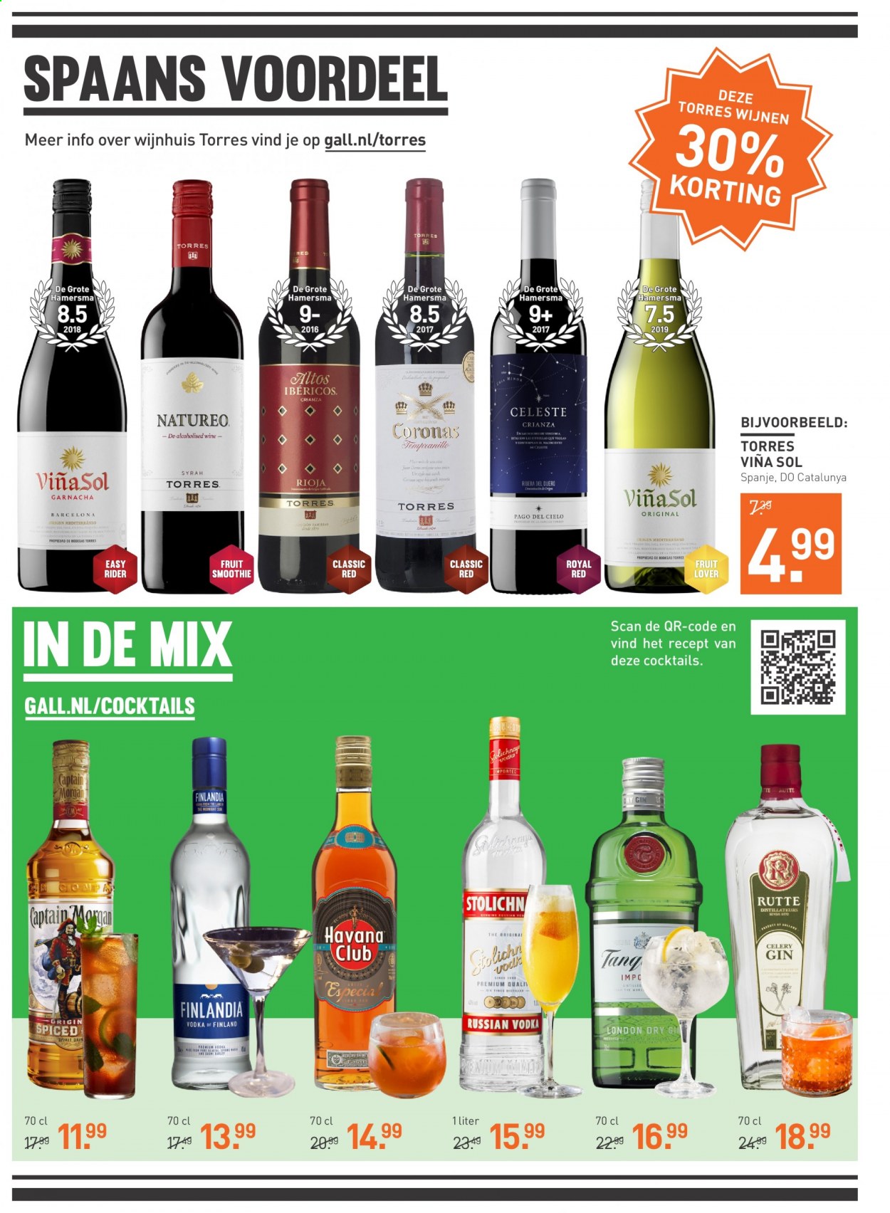 thumbnail - Gall & Gall-aanbieding - 15-2-2021 - 28-2-2021 -  producten in de aanbieding - smoothie, Rioja, Captain Morgan, vodka, gin. Pagina 6.