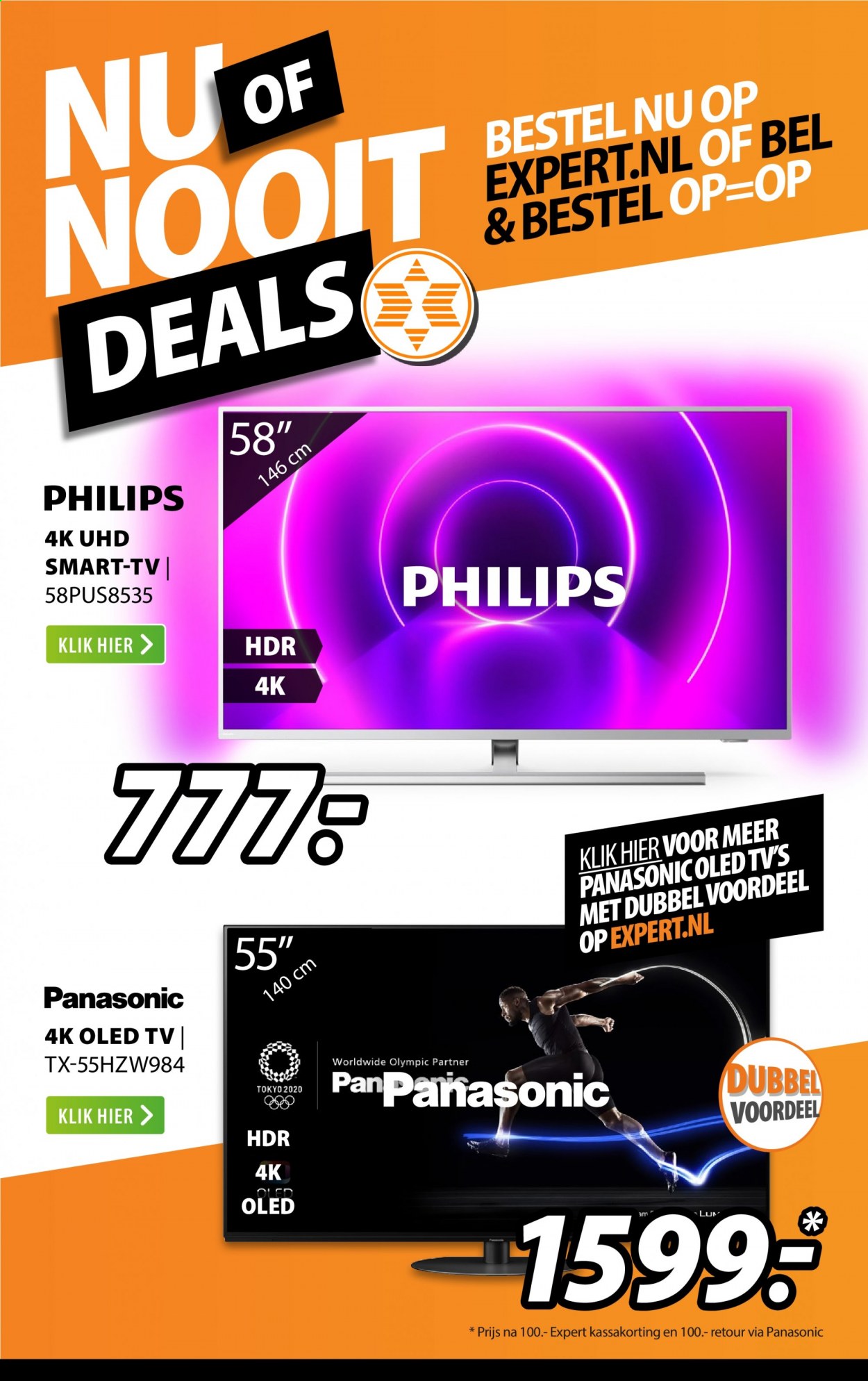 thumbnail - Expert-aanbieding - 22-2-2021 - 28-2-2021 -  producten in de aanbieding - Philips, Panasonic, TV. Pagina 2.