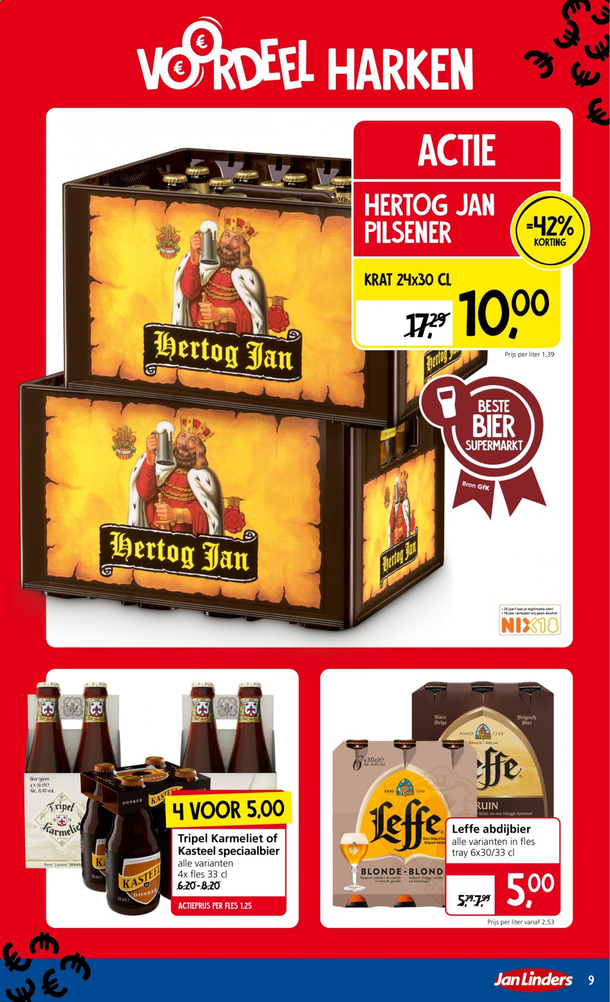 thumbnail - Jan Linders-aanbieding - 22-2-2021 - 28-2-2021 -  producten in de aanbieding - Leffe, pilsener, Hertog Jan, bier, kruidnagel, kruidnagels. Pagina 9.