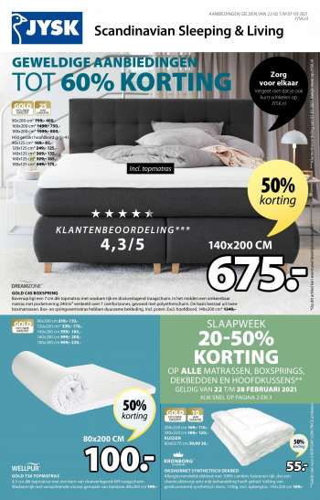 JYSK-aanbieding - 22.2.2021 - 7.3.2021.