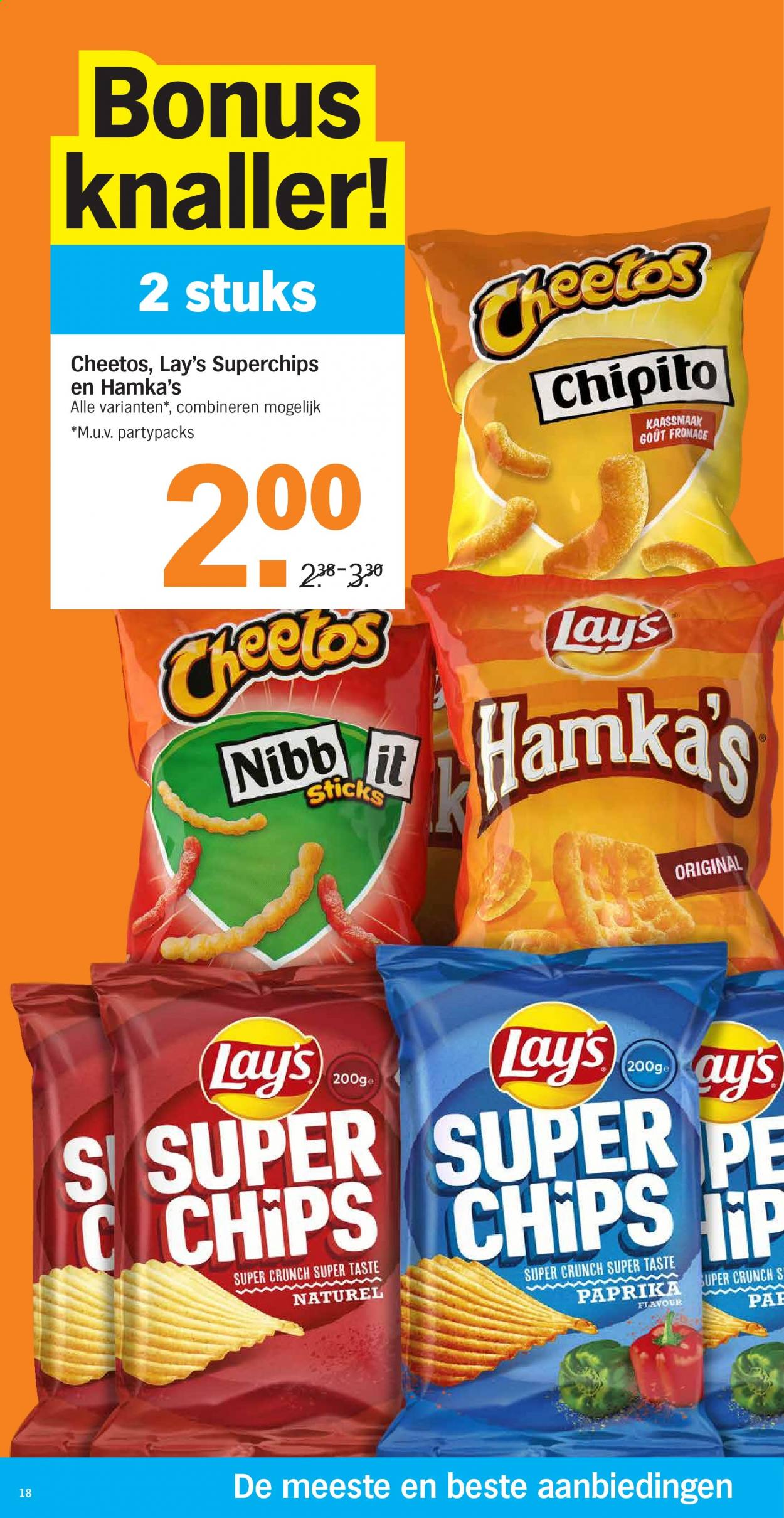 thumbnail - Albert Heijn-aanbieding - 1-3-2021 - 7-3-2021 -  producten in de aanbieding - cheetos, chips. Pagina 18.