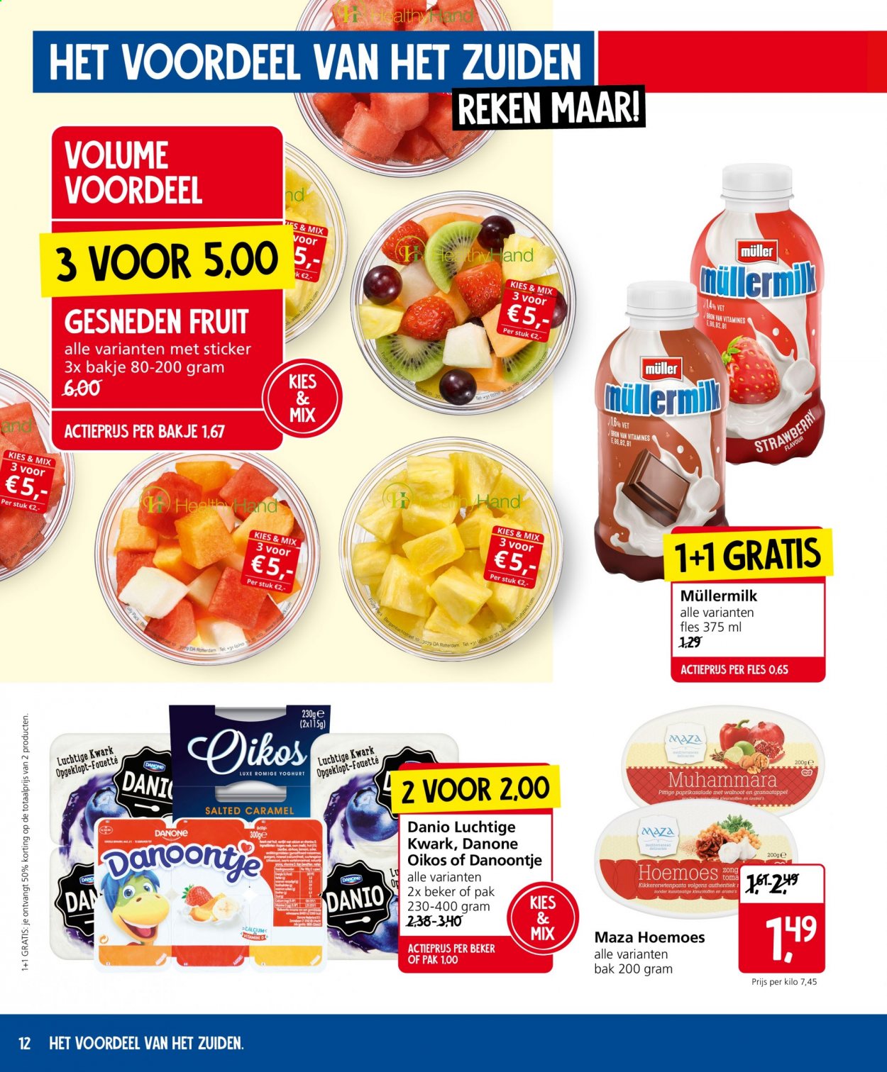 thumbnail - Jan Linders-aanbieding - 1-3-2021 - 7-3-2021 -  producten in de aanbieding - granaatappel, Danone, yoghurt, melk, vitamine. Pagina 12.