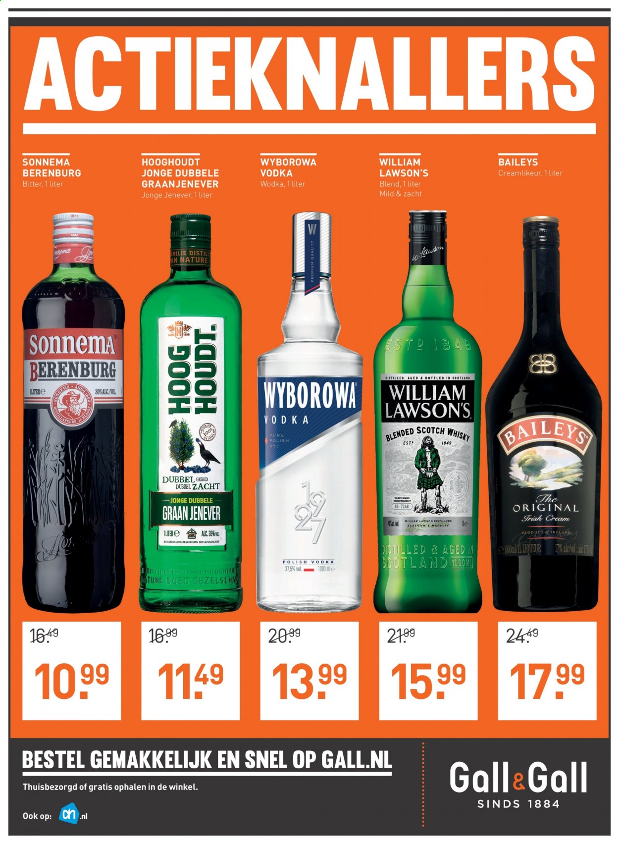thumbnail - Gall & Gall-aanbieding - 1-3-2021 - 14-3-2021 -  producten in de aanbieding - blended scotch whisky, liqueur, scotch whisky, whisky, Hooghoudt, Jenever, Baileys, William Lawson's. Pagina 8.