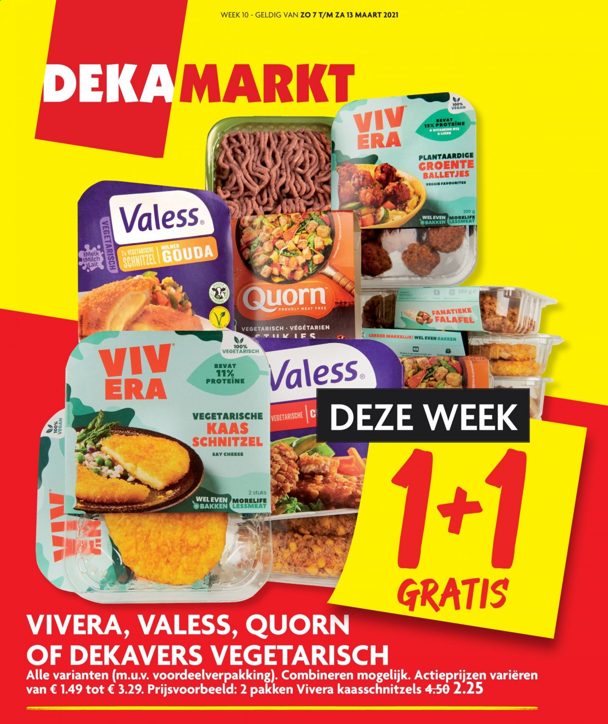 thumbnail - DekaMarkt-aanbieding - 7-3-2021 - 13-3-2021 -  producten in de aanbieding - Falafel, vegetarisch eten, Veggie, kaas, gouda. Pagina 1.