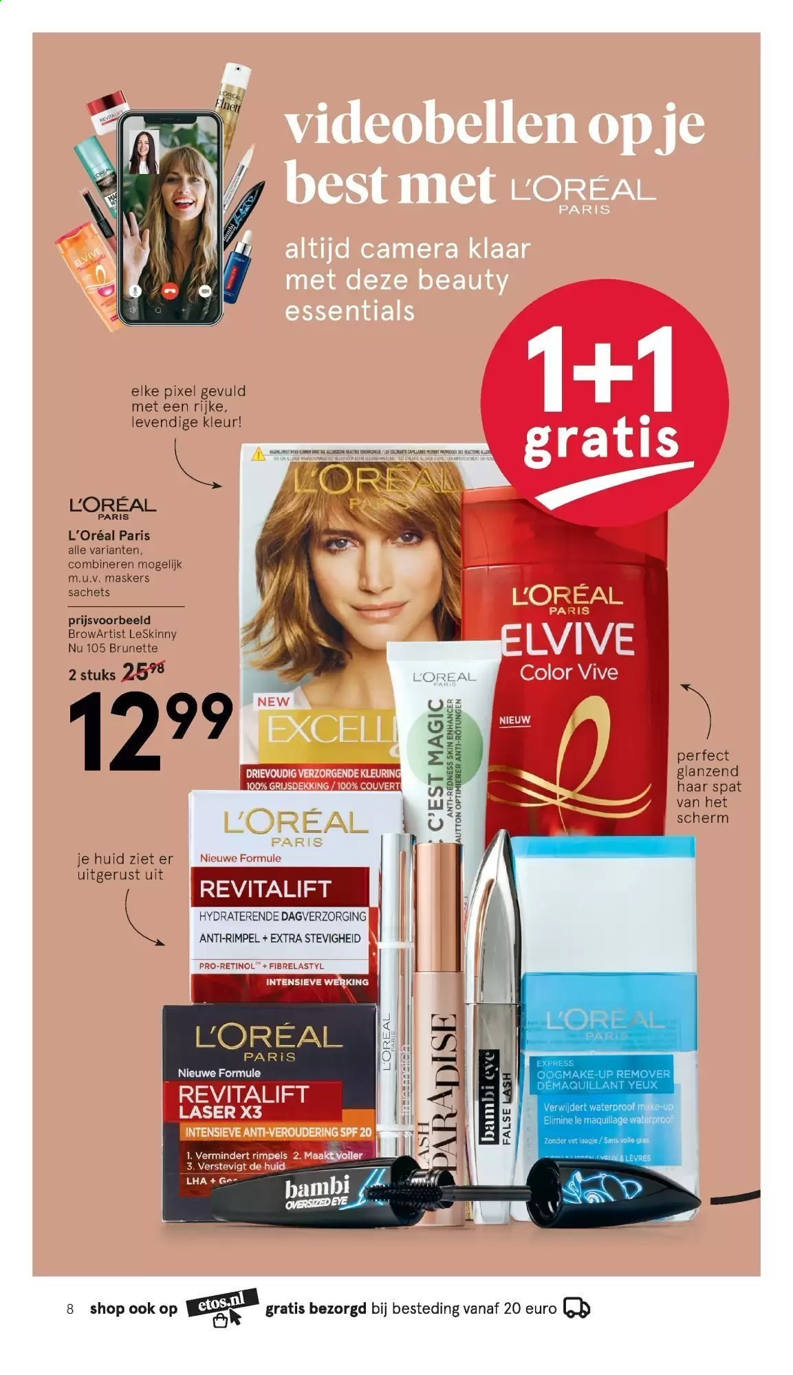 thumbnail - Etos-aanbieding - 8-3-2021 - 14-3-2021 -  producten in de aanbieding - L’oréal, make-up, Elvive. Pagina 16.