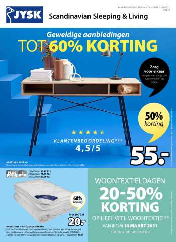 JYSK-aanbieding - 8.3.2021 - 21.3.2021.