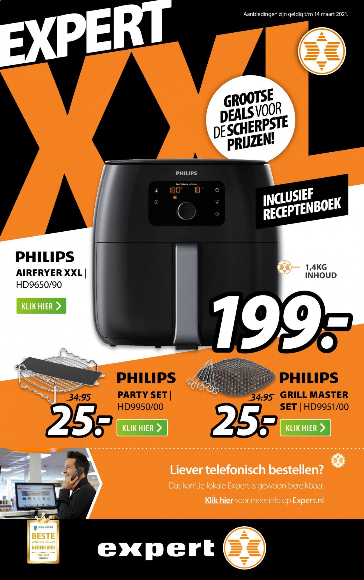 thumbnail - Expert-aanbieding - 15-3-2021 - 21-3-2021 -  producten in de aanbieding - Philips, airfryer. Pagina 1.