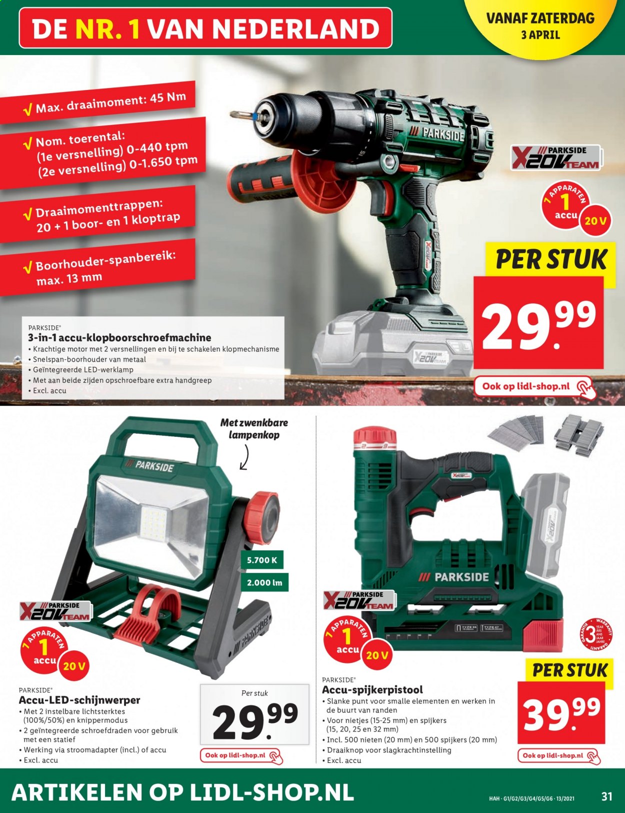 Lidl-aanbieding - 29-3-2021 - 5-4-2021. Pagina 31