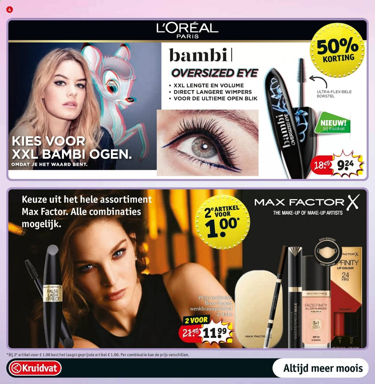 thumbnail - Kruidvat-aanbieding - 30-3-2021 - 11-4-2021 -  producten in de aanbieding - L’oréal, Max Factor, make-up. Pagina 4.