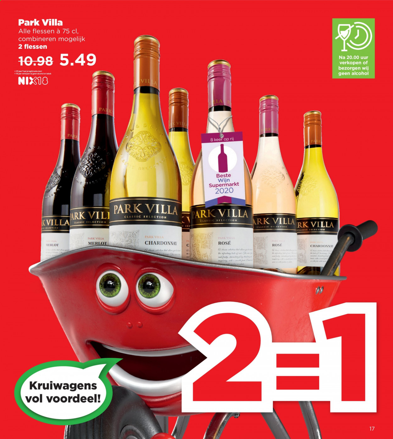 thumbnail - Plus-aanbieding - 4-4-2021 - 10-4-2021 -  producten in de aanbieding - Chardonnay, Merlot, wijn. Pagina 17.
