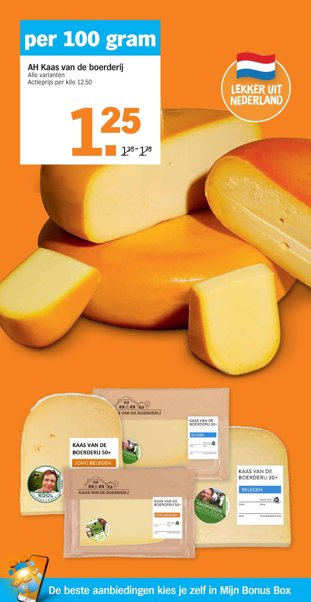 thumbnail - Albert Heijn-aanbieding - 6-4-2021 - 11-4-2021 -  producten in de aanbieding - belegen kaas, kaas. Pagina 12.