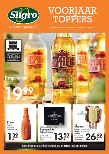 Sligro-aanbieding - 8.4.2021 - 27.4.2021.