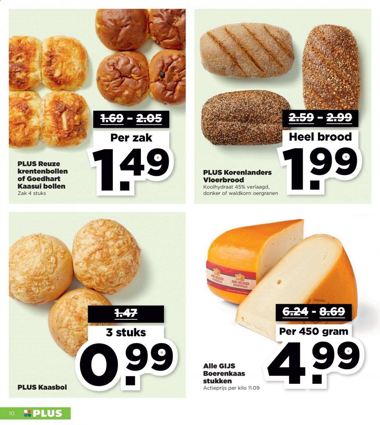 thumbnail - Plus-aanbieding - 25-4-2021 - 1-5-2021 -  producten in de aanbieding - vloerbrood, brood, boerenkaas. Pagina 10.