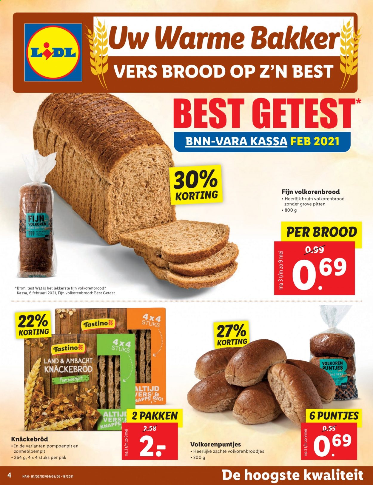 thumbnail - Lidl-aanbieding - 3-5-2021 - 9-5-2021 -  producten in de aanbieding - knäckebröd, brood. Pagina 4.