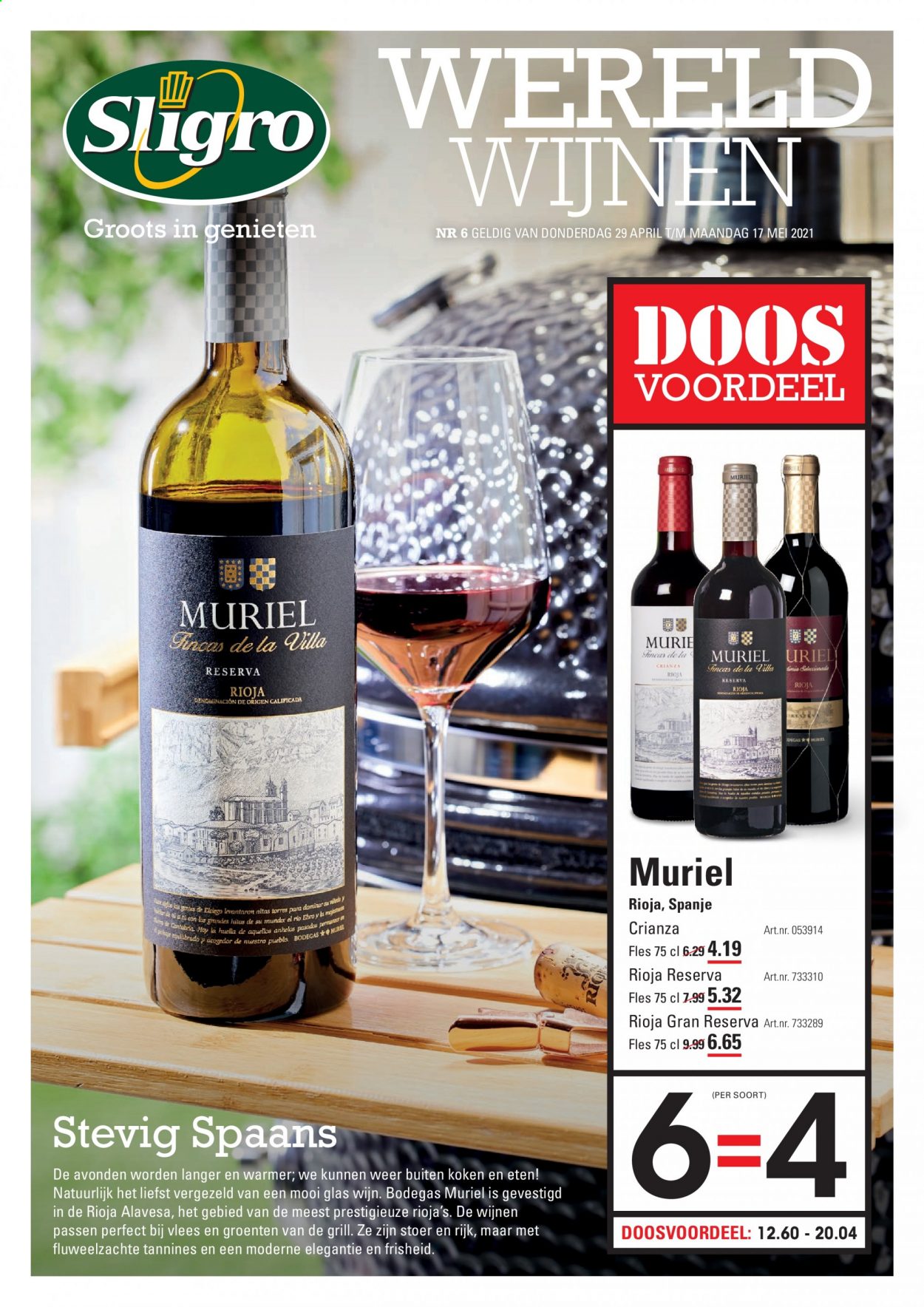 thumbnail - Sligro-aanbieding - 29-4-2021 - 17-5-2021 -  producten in de aanbieding - Rioja, wijn, grill. Pagina 1.