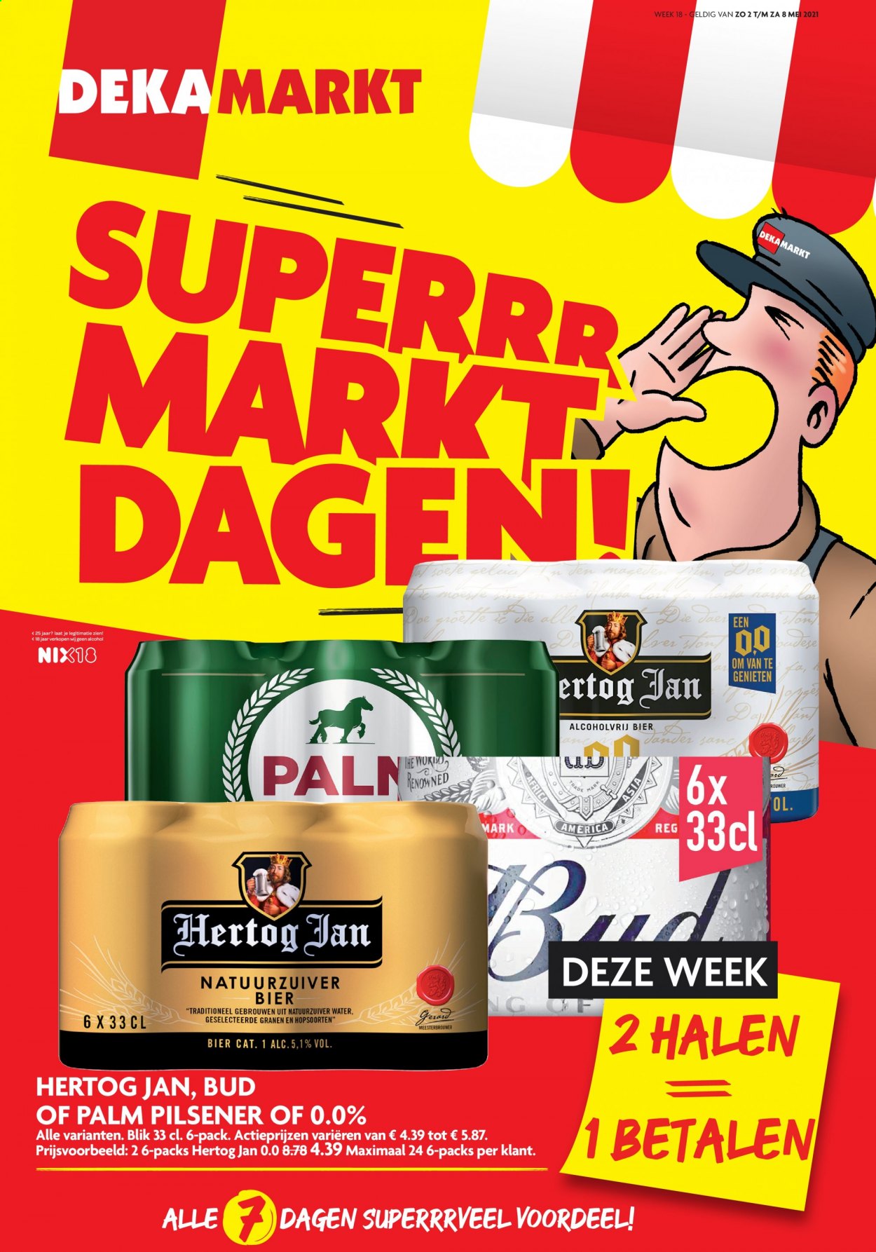 thumbnail - DekaMarkt-aanbieding - 2-5-2021 - 8-5-2021 -  producten in de aanbieding - pilsener, Hertog Jan, bier, thee. Pagina 1.