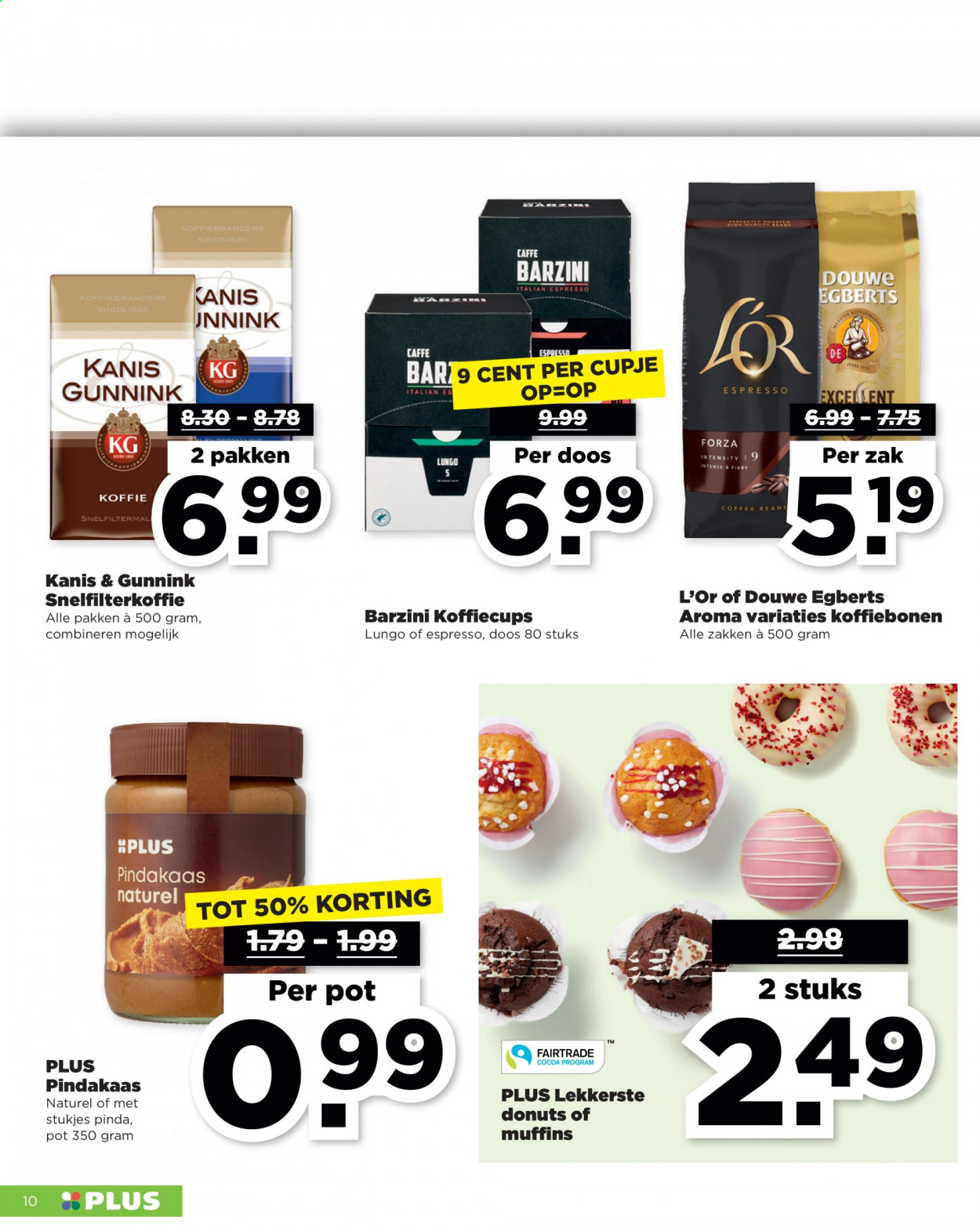 thumbnail - Plus-aanbieding - 2-5-2021 - 8-5-2021 -  producten in de aanbieding - muffins, pindakaas, Douwe Egberts, koffie, L’or, Espresso. Pagina 10.