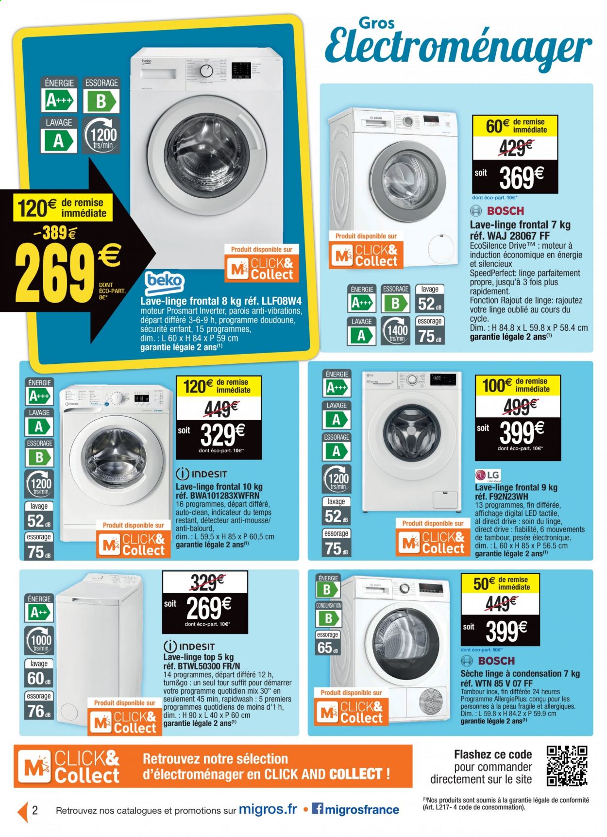 thumbnail - Catalogue Migros France - 05/01/2021 - 24/01/2021 - Produits soldés - sèche-linge, lave linge, sèche-linge à condensation, doudoune, anti mousse. Page 3.