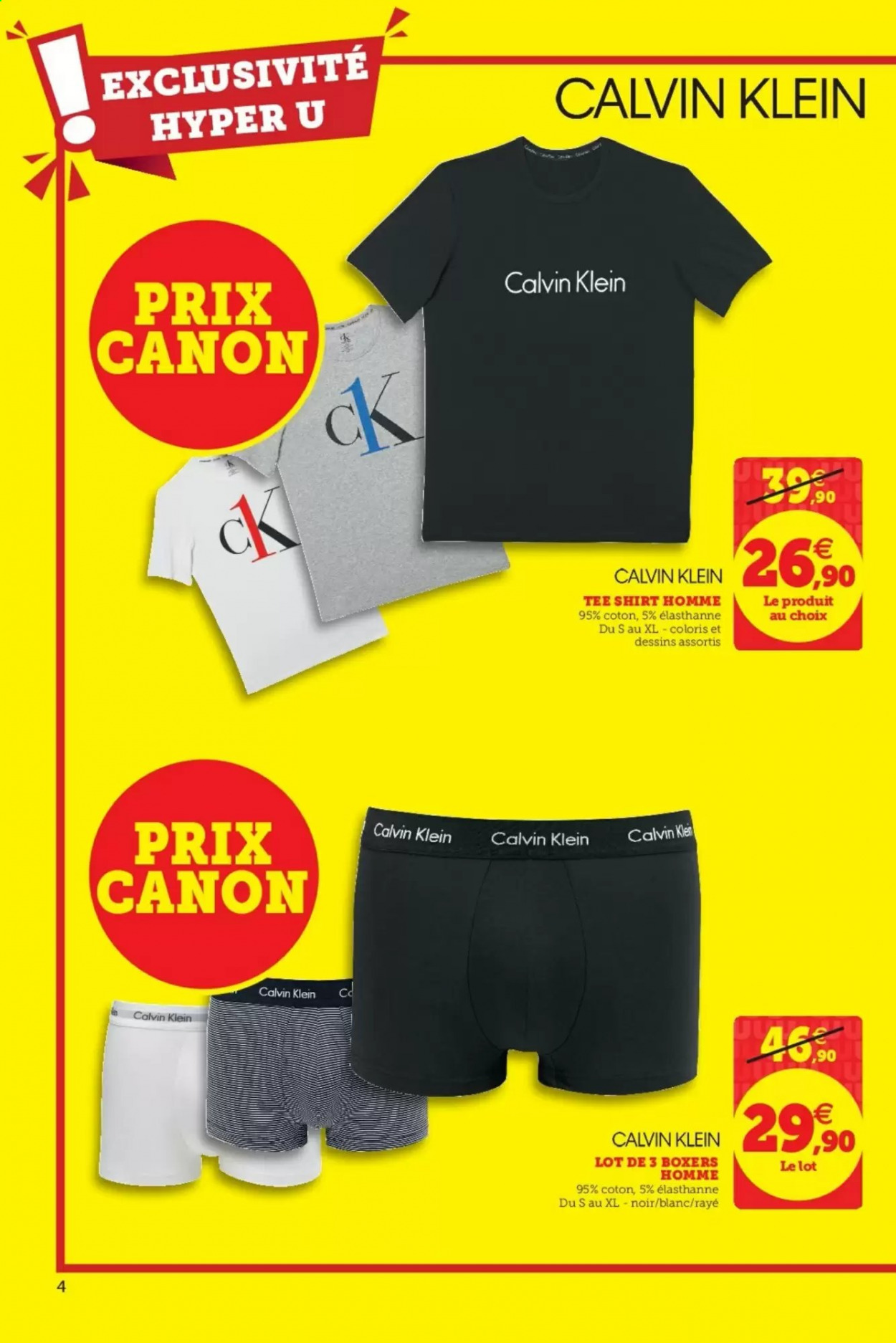 thumbnail - Catalogue HYPER U - 05/01/2021 - 16/01/2021 - Produits soldés - Calvin Klein, Canon, t-shirt, boxers. Page 4.