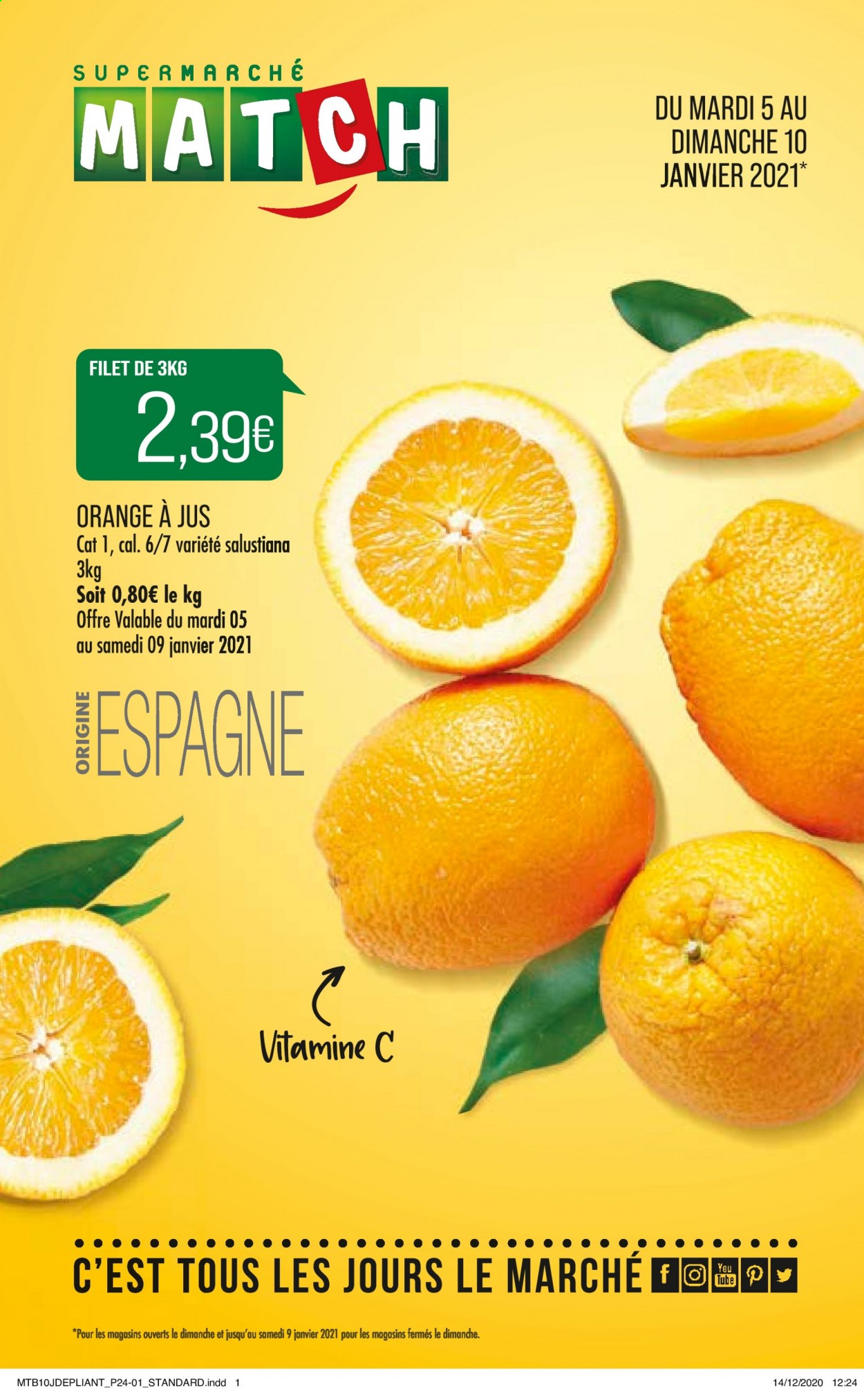 Catalogue Supermarché Match - 05/01/2021 - 10/01/2021. Page 1