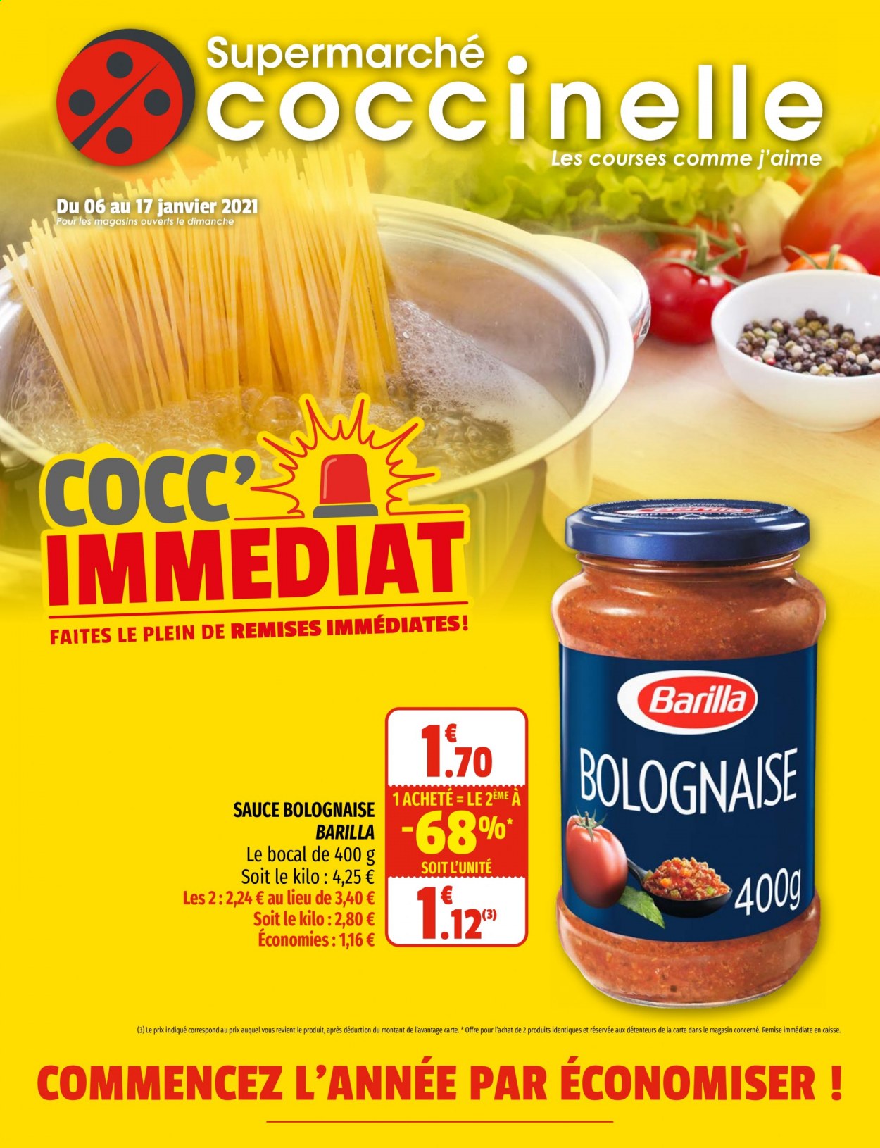 thumbnail - Catalogue Coccinelle Supermarché - 06/01/2021 - 17/01/2021 - Produits soldés - Barilla. Page 1.