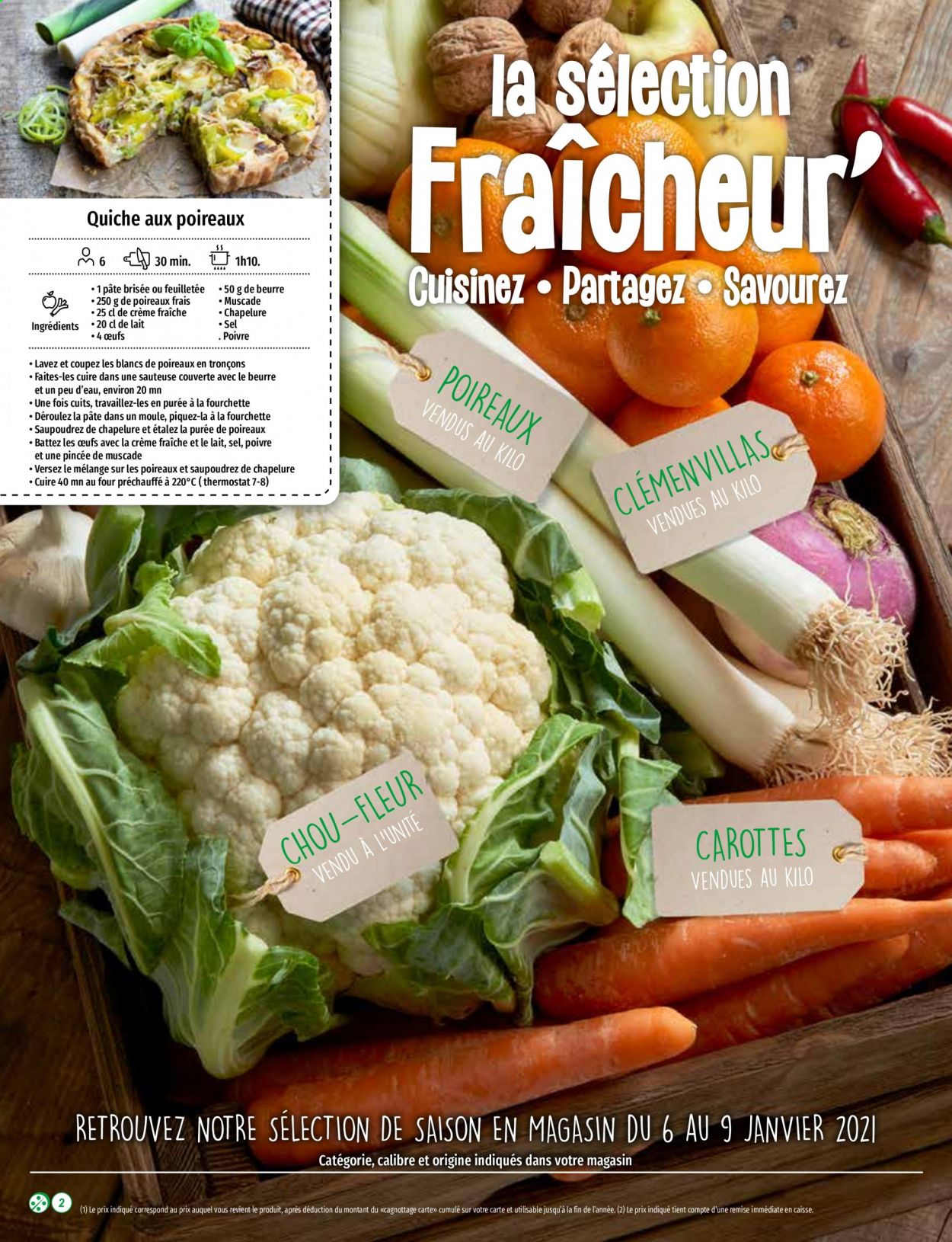 thumbnail - Catalogue Coccinelle Supermarché - 06/01/2021 - 17/01/2021 - Produits soldés - quiche, chapelure, œufs, pâte brisée, fourchette, sauteuse. Page 2.