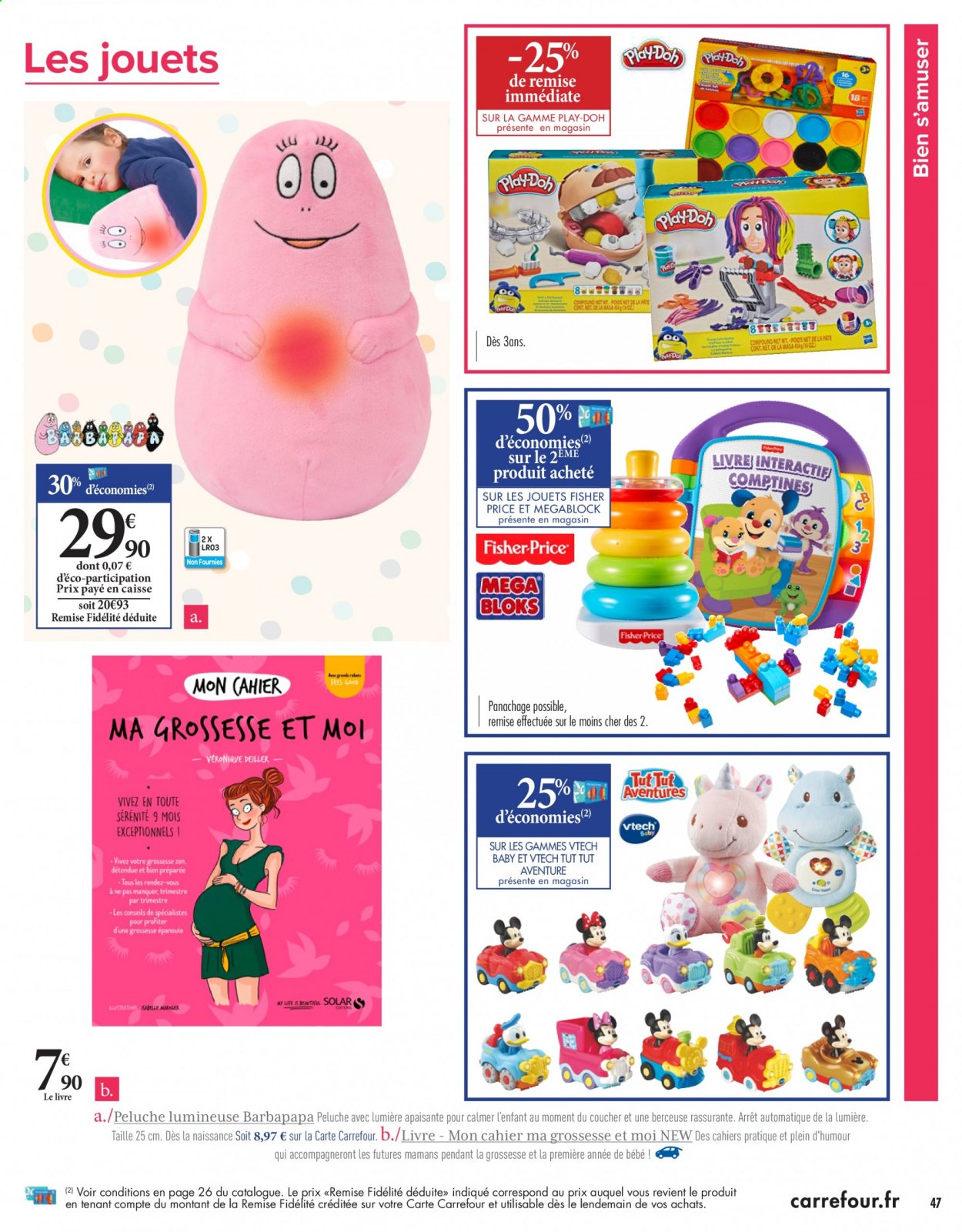 thumbnail - Catalogue Carrefour Hypermarchés - 12/01/2021 - 01/02/2021 - Produits soldés - livre, Play-Doh, peluche. Page 47.