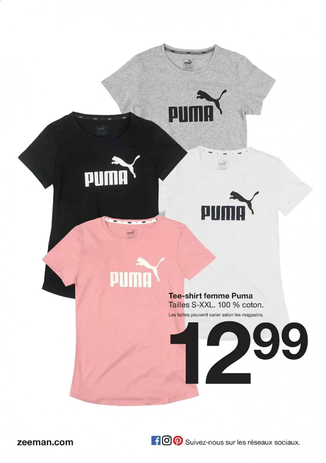 thumbnail - Catalogue Zeeman - 09/01/2021 - 15/01/2021 - Produits soldés - Puma, t-shirt. Page 4.