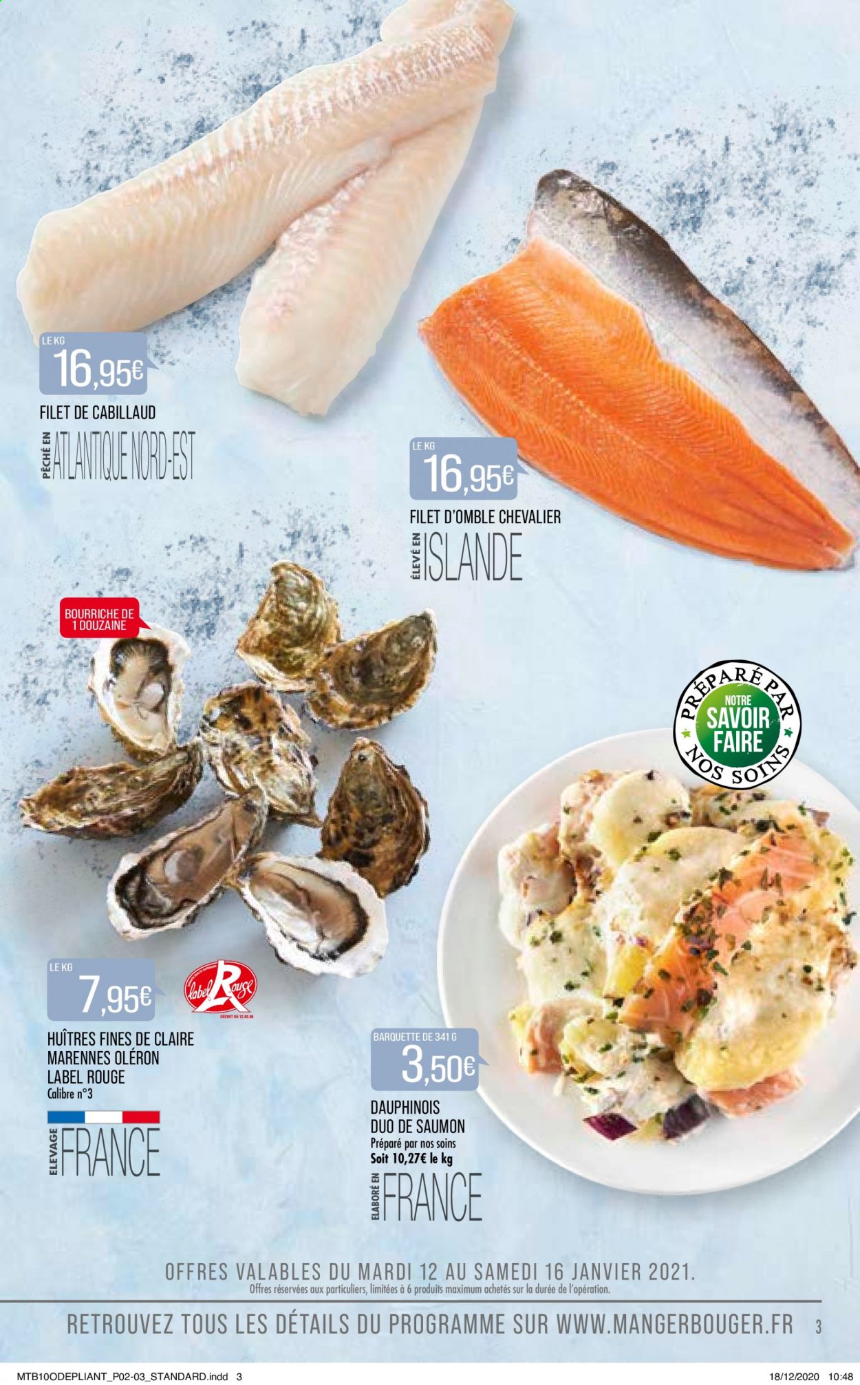 thumbnail - Catalogue Supermarché Match - 12/01/2021 - 24/01/2021 - Produits soldés - saumon, cabillaud, huître. Page 3.
