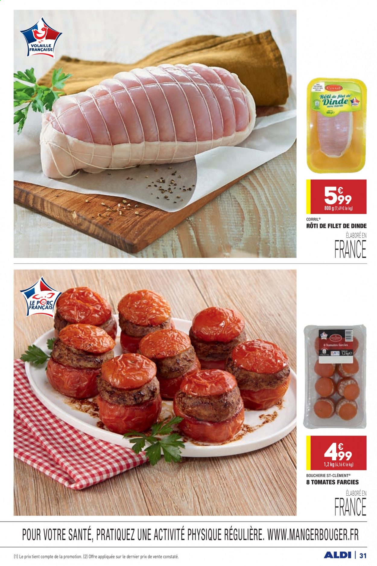 thumbnail - Catalogue ALDI - 19/01/2021 - 25/01/2021 - Produits soldés - viande de dinde, tomate farcie. Page 31.
