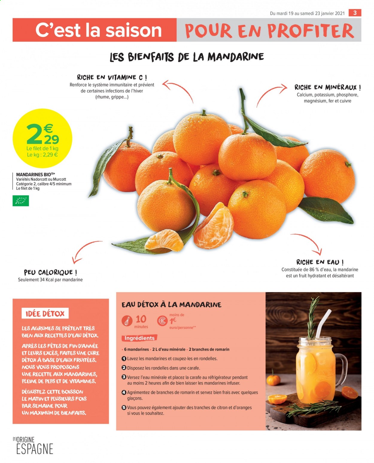 thumbnail - Catalogue Carrefour Market - 19/01/2021 - 31/01/2021 - Produits soldés - mandarines, Magne B6. Page 3.