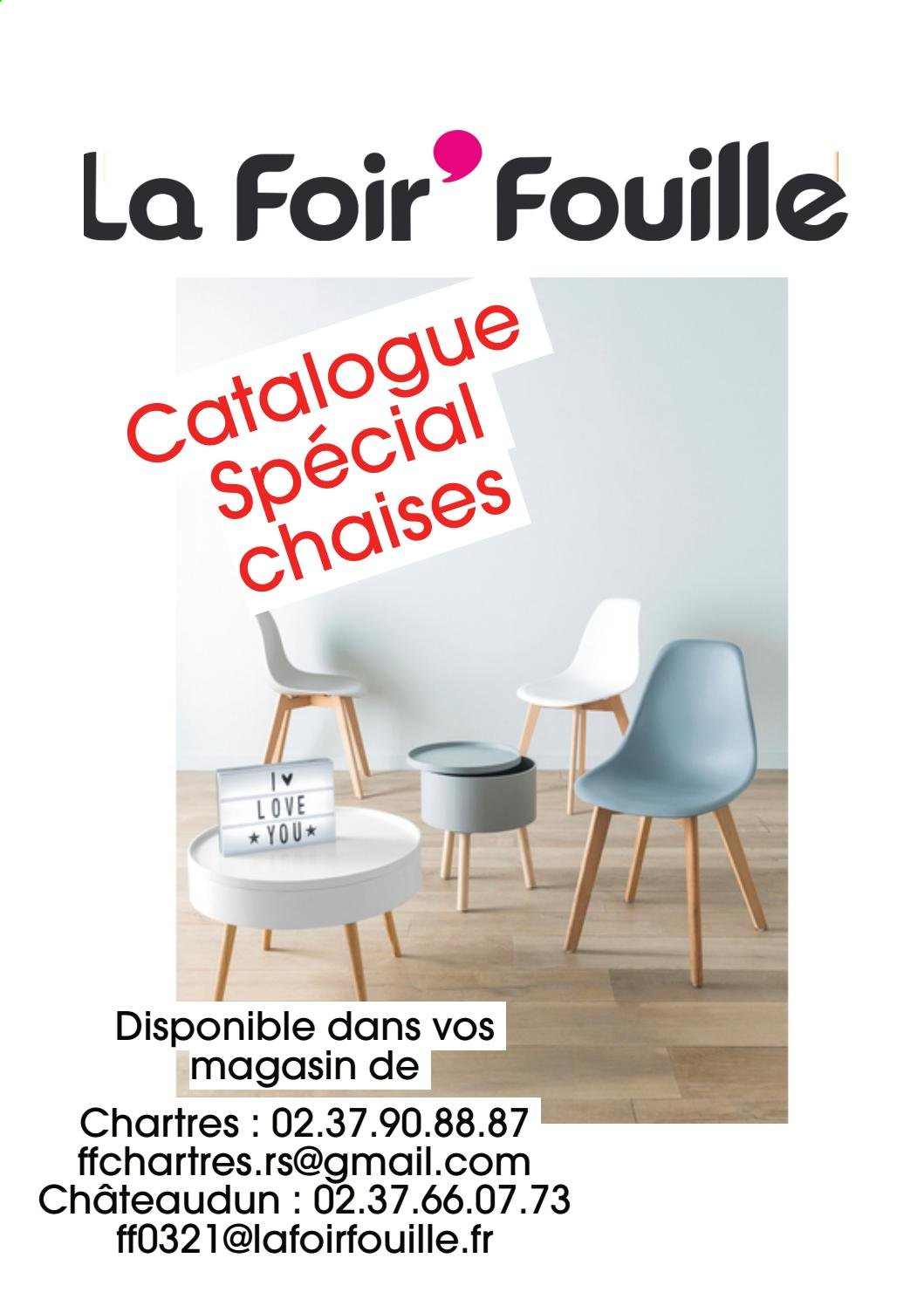 thumbnail - Catalogue La Foir'Fouille - 12/01/2021 - 01/02/2021 - Produits soldés - chaise. Page 1.