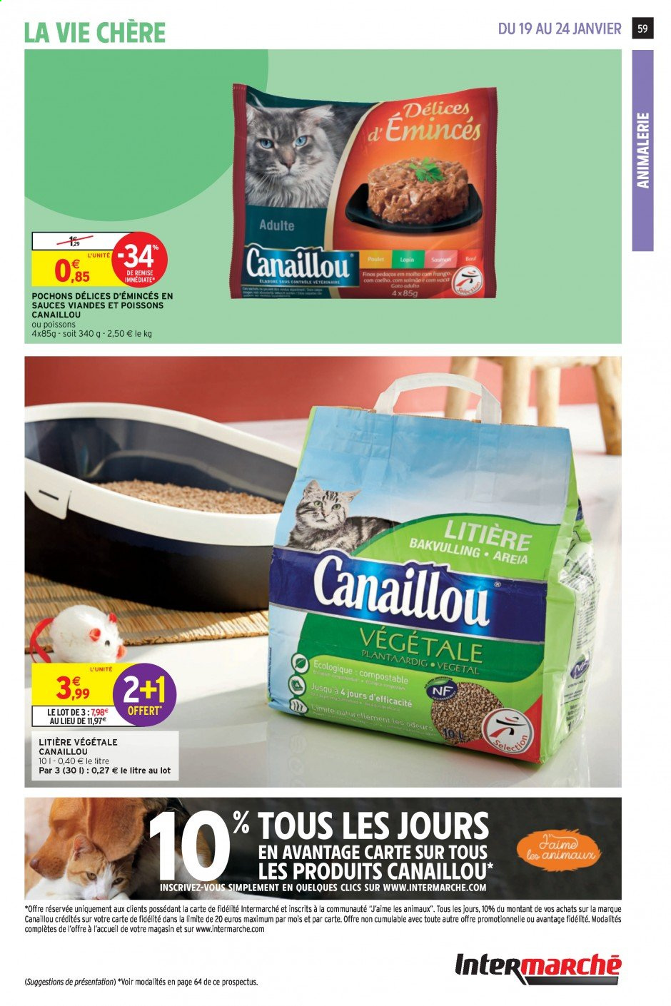 thumbnail - Catalogue Intermarché Super - 19/01/2021 - 24/01/2021 - Produits soldés - poulet, litière. Page 59.
