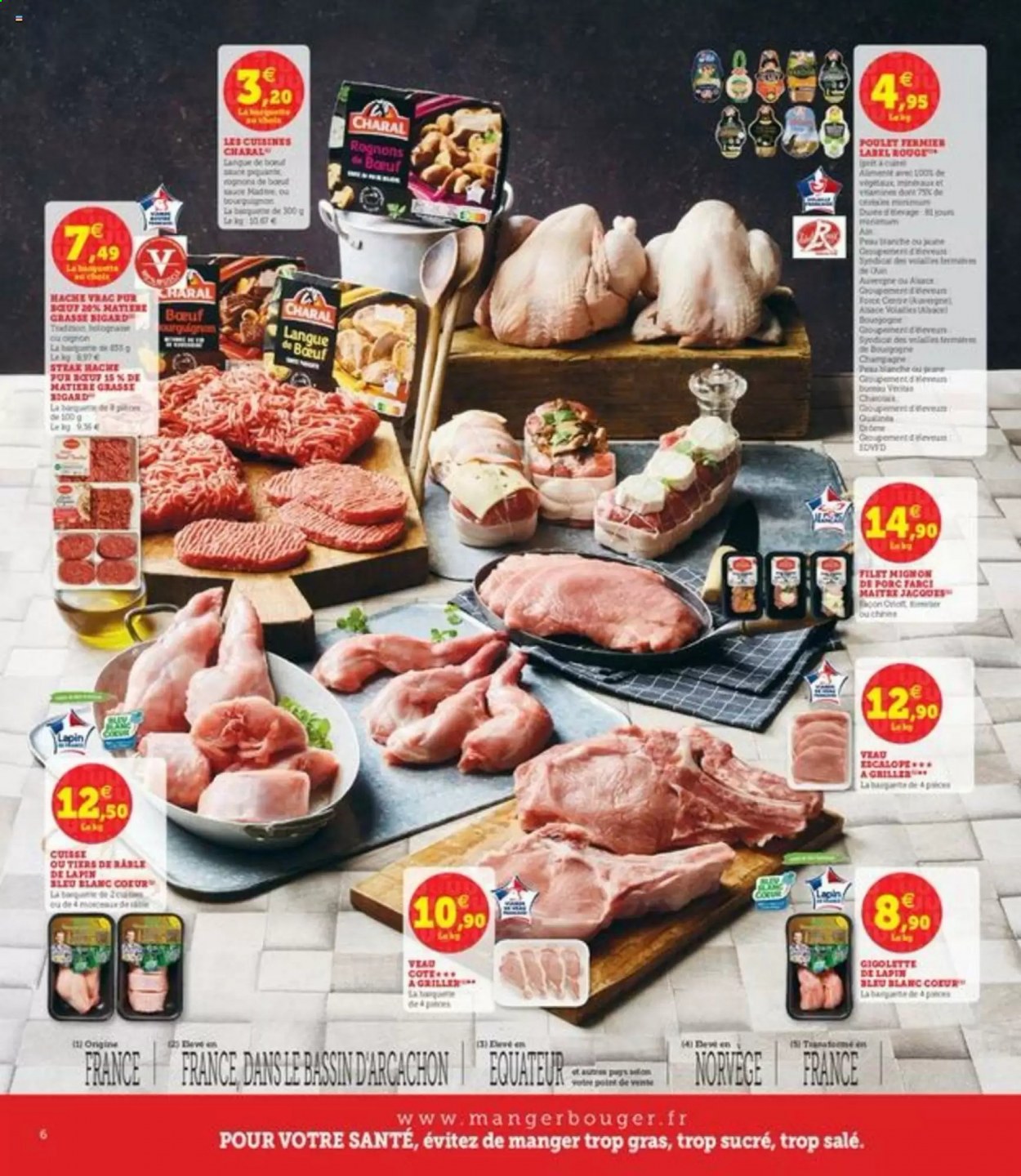 thumbnail - Catalogue SUPER U - 19/01/2021 - 23/01/2021 - Produits soldés - mâche, poulet, viande de veau, steak haché, viande hachée. Page 6.