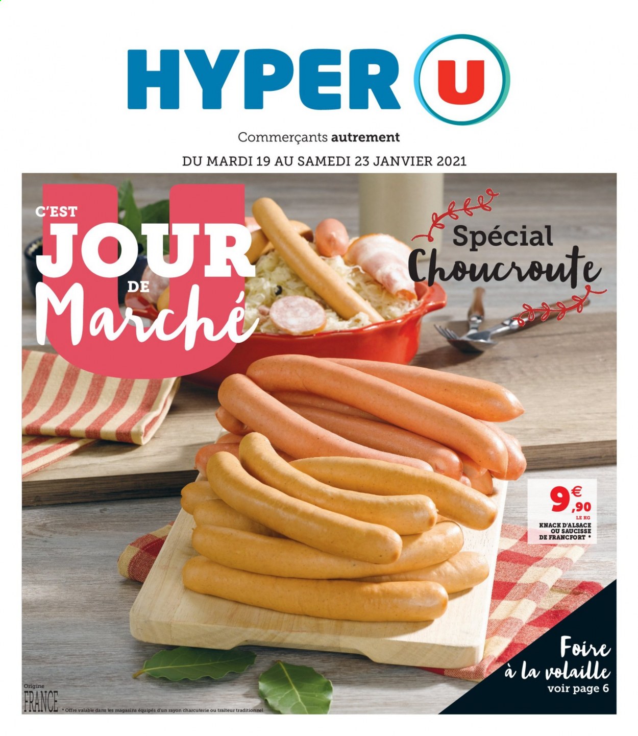 thumbnail - Catalogue HYPER U - 19/01/2021 - 23/01/2021 - Produits soldés - choucroute, knack d'Alsace. Page 1.