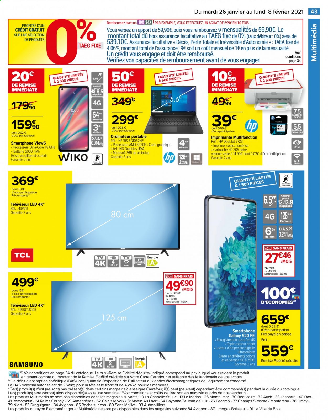 Catalogue Carrefour Hypermarchés - 26/01/2021 - 08/02/2021. Page 43