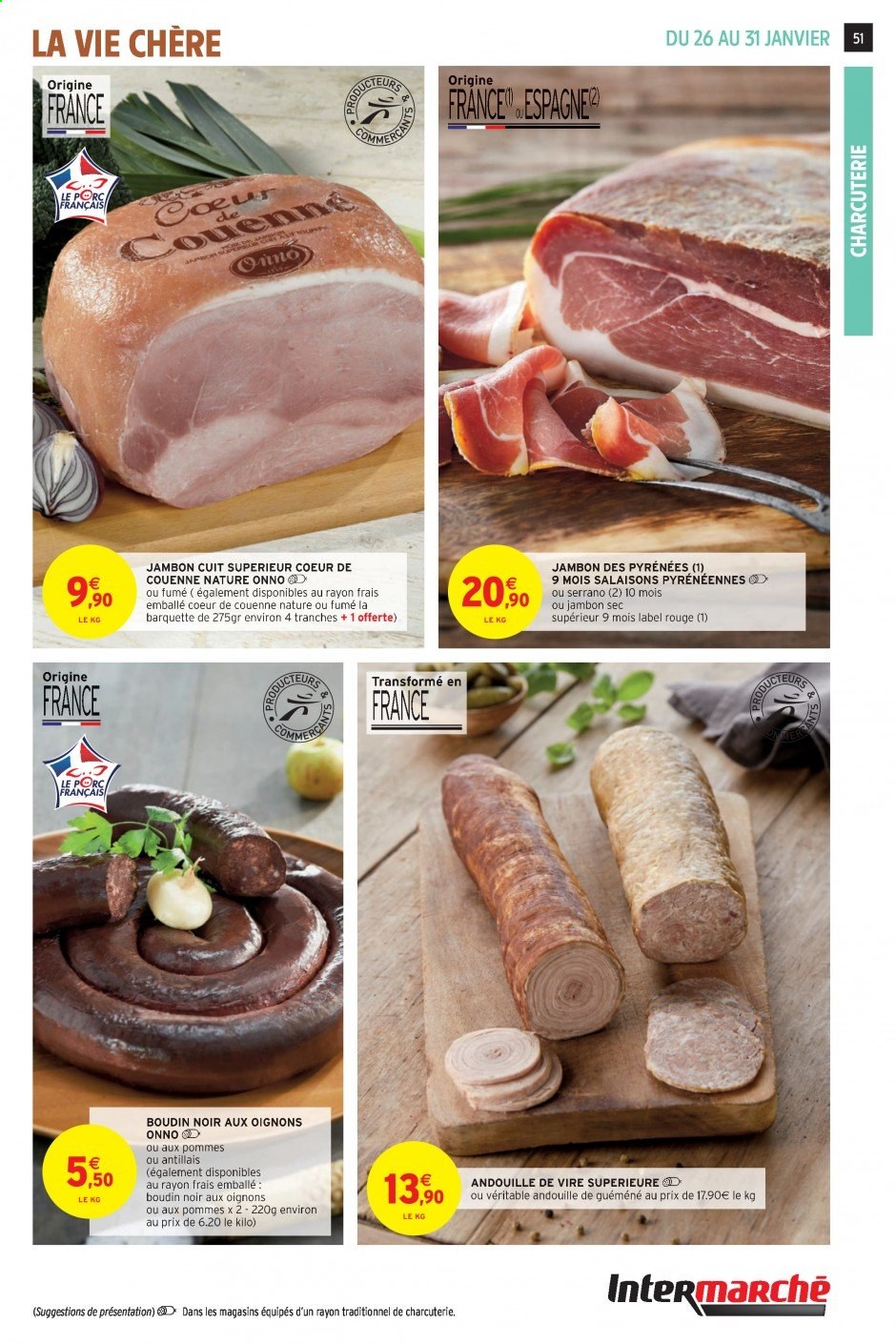 thumbnail - Catalogue Intermarché Super - 26/01/2021 - 07/02/2021 - Produits soldés - jambon sec, andouille, boudin de viande, boudin noir. Page 51.