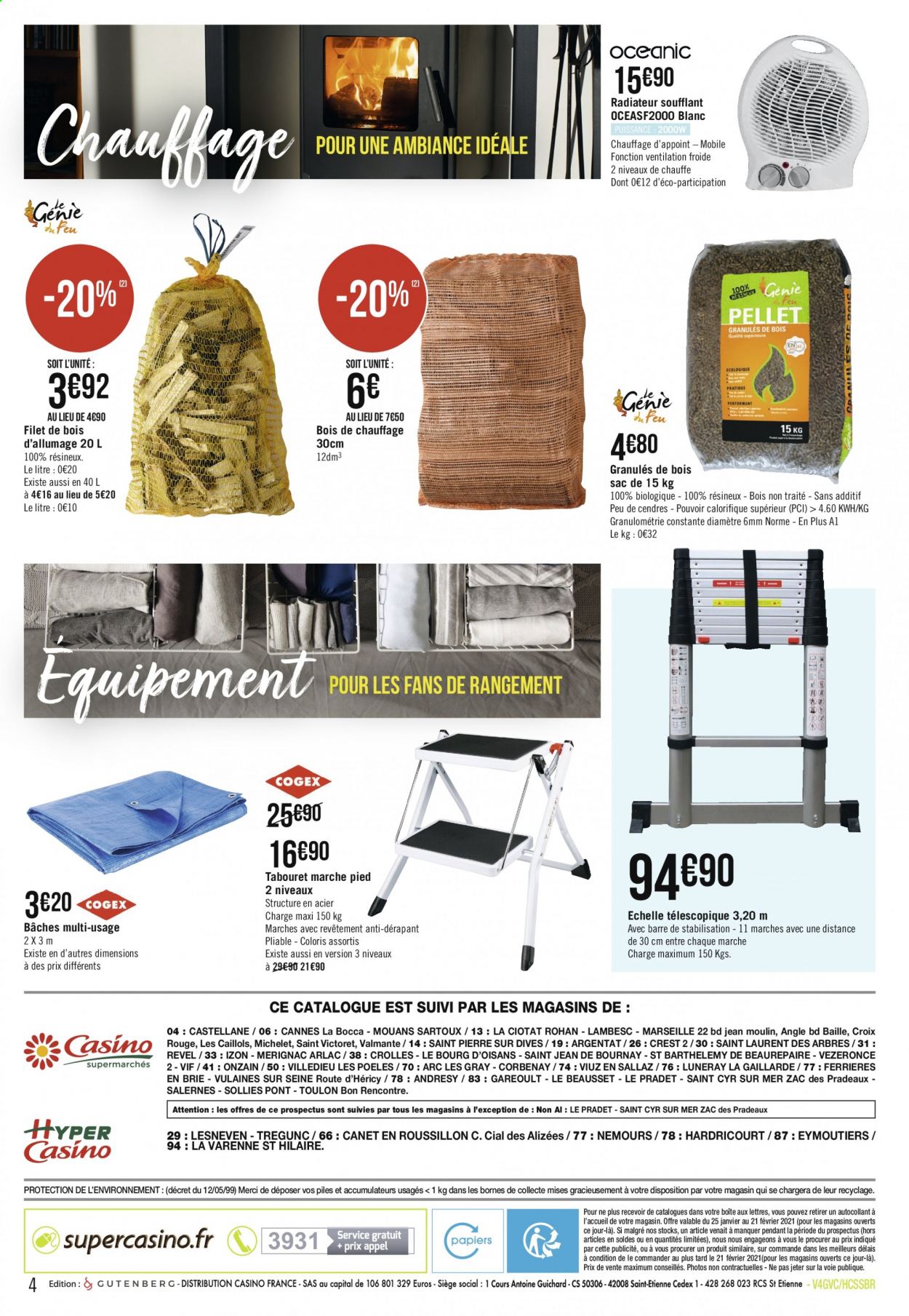 thumbnail - Catalogue Géant Casino - 25/01/2021 - 21/02/2021 - Produits soldés - tabouret, radiateur. Page 4.