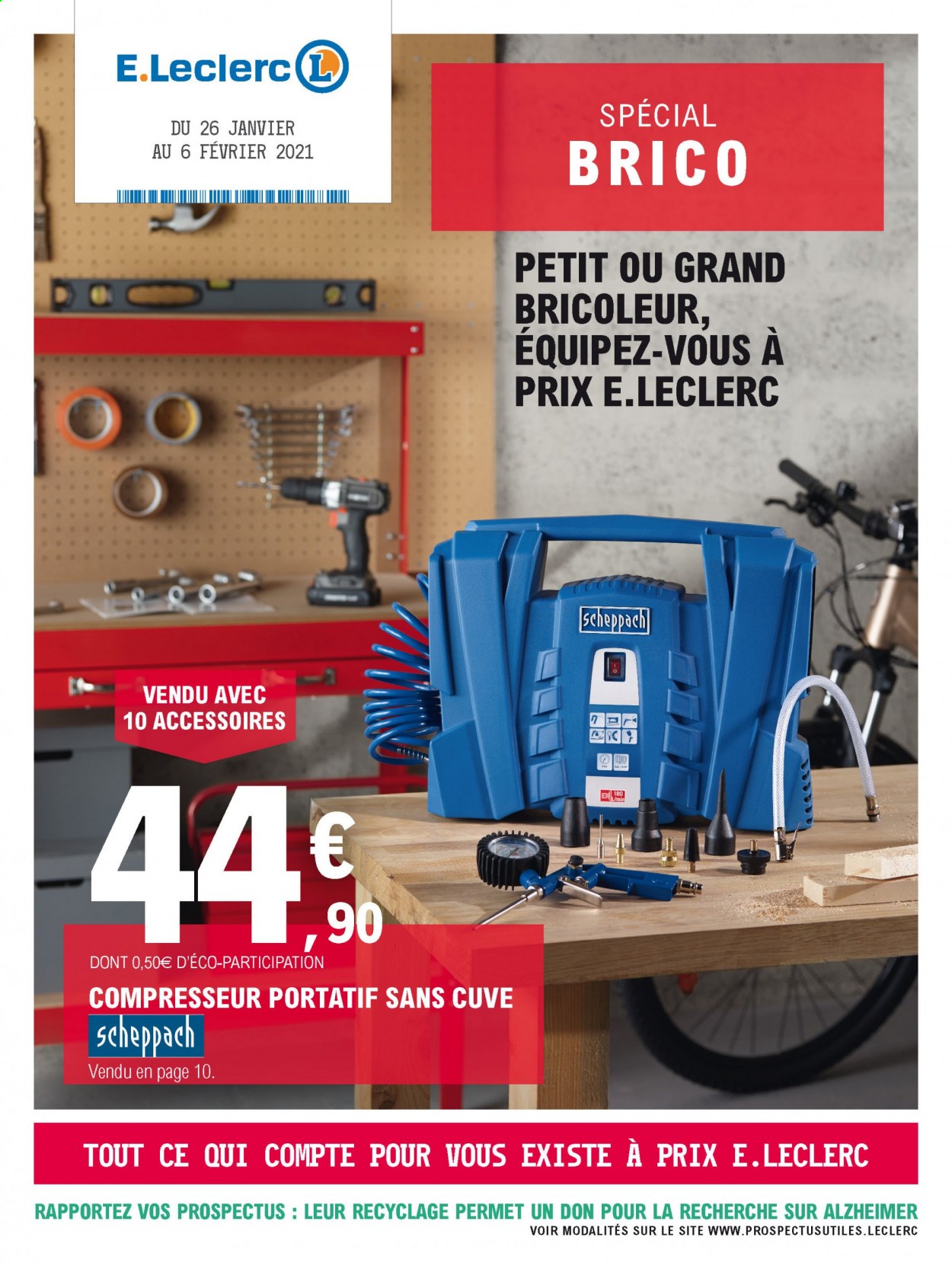 thumbnail - Catalogue E.Leclerc - 26/01/2021 - 06/02/2021 - Produits soldés - compresseur. Page 1.