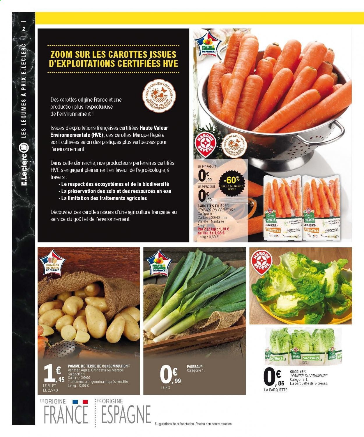thumbnail - Catalogue E.Leclerc - 26/01/2021 - 30/01/2021 - Produits soldés - poireau, pommes de terre. Page 2.
