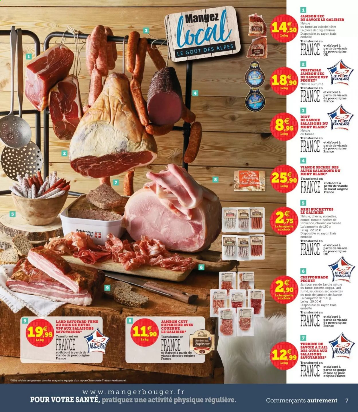 thumbnail - Catalogue Magasins U - 26/01/2021 - 30/01/2021 - Produits soldés - chorizo, coppa, jambon sec, rosette, bacon, viande séchée, saucisson, terrine. Page 7.