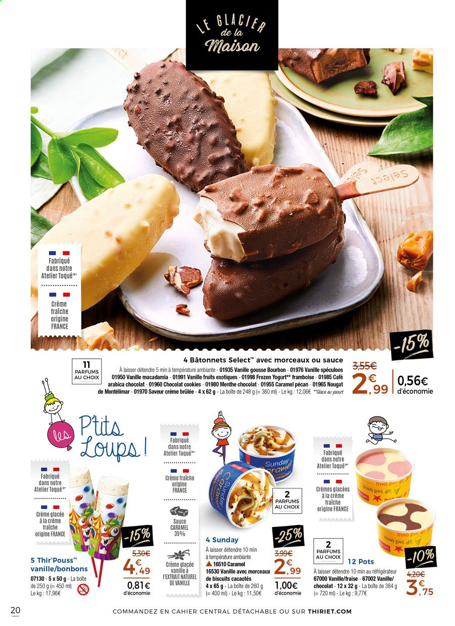 thumbnail - Catalogue Thiriet - 01/02/2021 - 28/02/2021 - Produits soldés - yaourt, glace, biscuits, speculoos, cookies, menthe. Page 20.