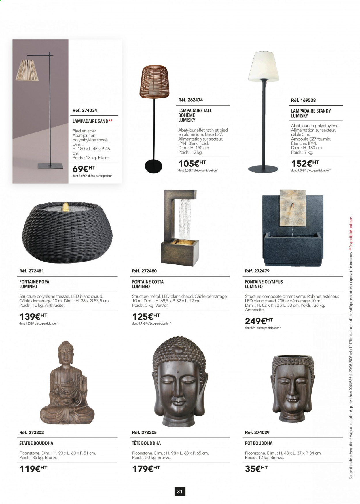 thumbnail - Catalogue Metro - 04/02/2021 - 01/07/2021 - Produits soldés - verre, bouddha, décoration extérieure. Page 31.