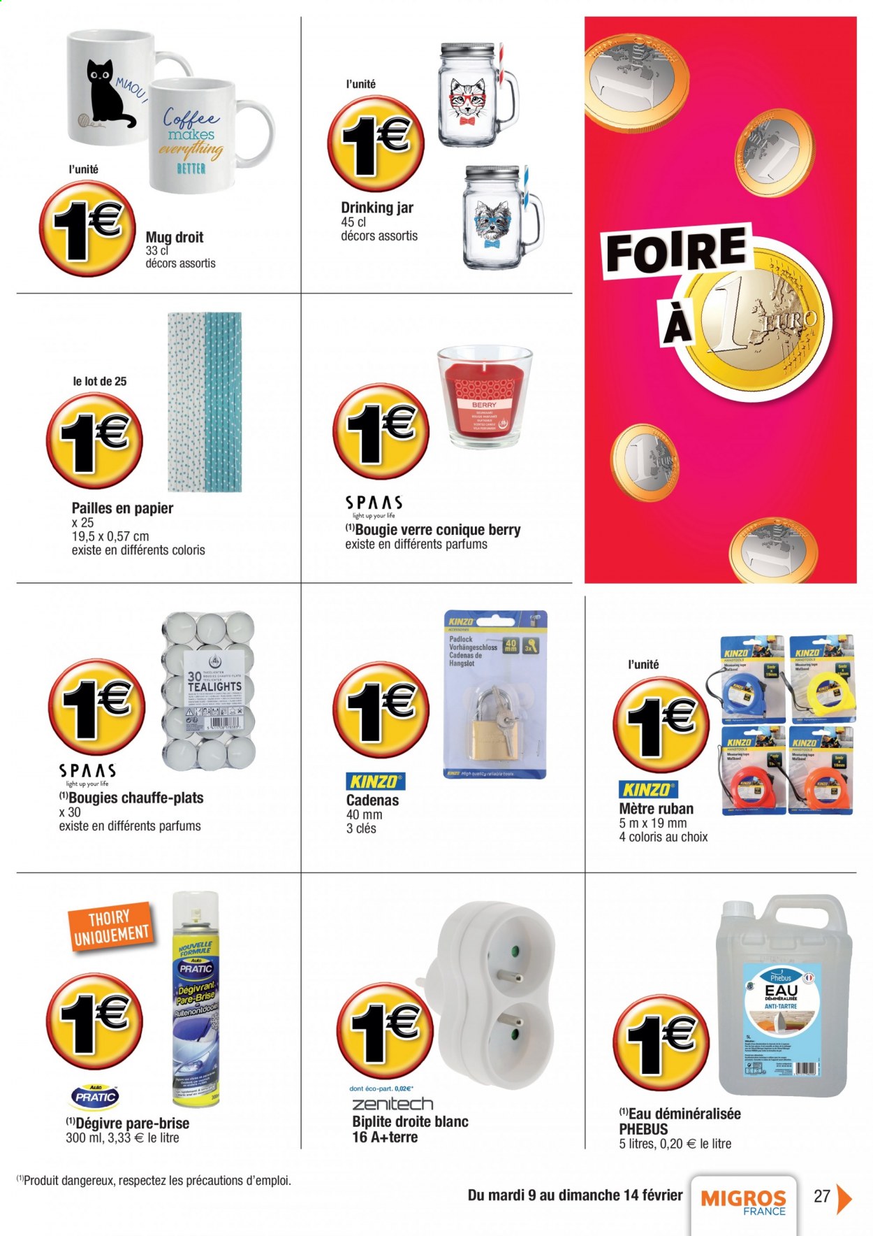 thumbnail - Catalogue Migros France - 09/02/2021 - 14/02/2021 - Produits soldés - canelé, mug, verre, bougie. Page 27.