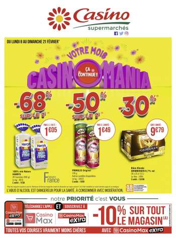 Catalogue Casino Supermarchés - 08.02.2021 - 21.02.2021.