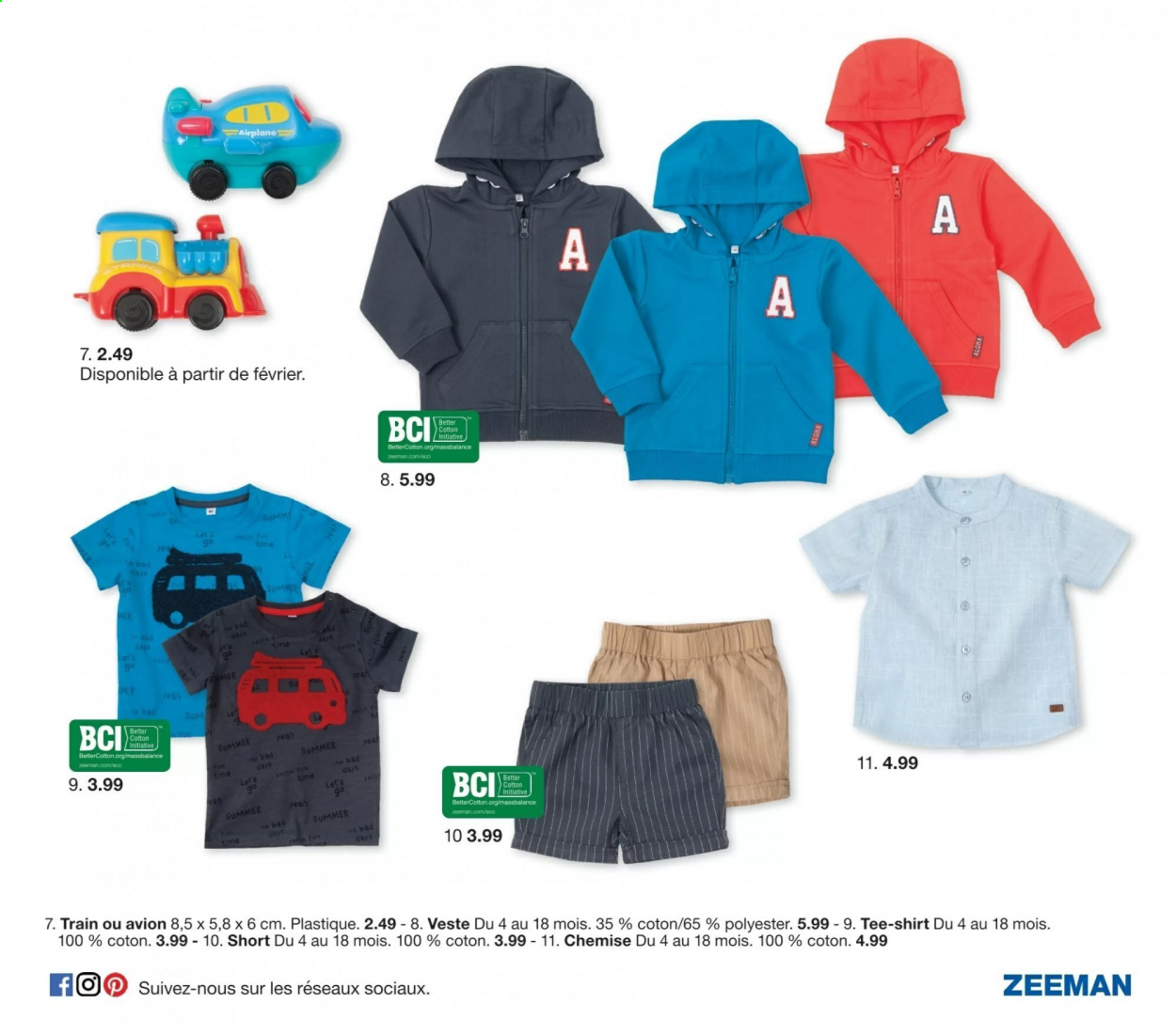 thumbnail - Catalogue Zeeman - 09/02/2021 - 30/06/2021 - Produits soldés - veste, shorts, chemise, t-shirt, train. Page 29.