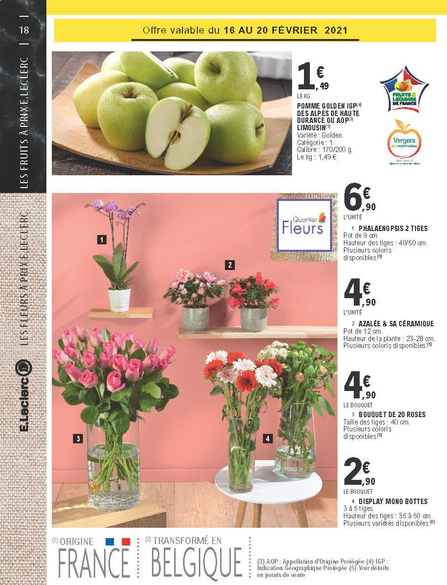 thumbnail - Catalogue E.Leclerc - 16/02/2021 - 27/02/2021 - Produits soldés - bottes, azalée, fleur. Page 18.