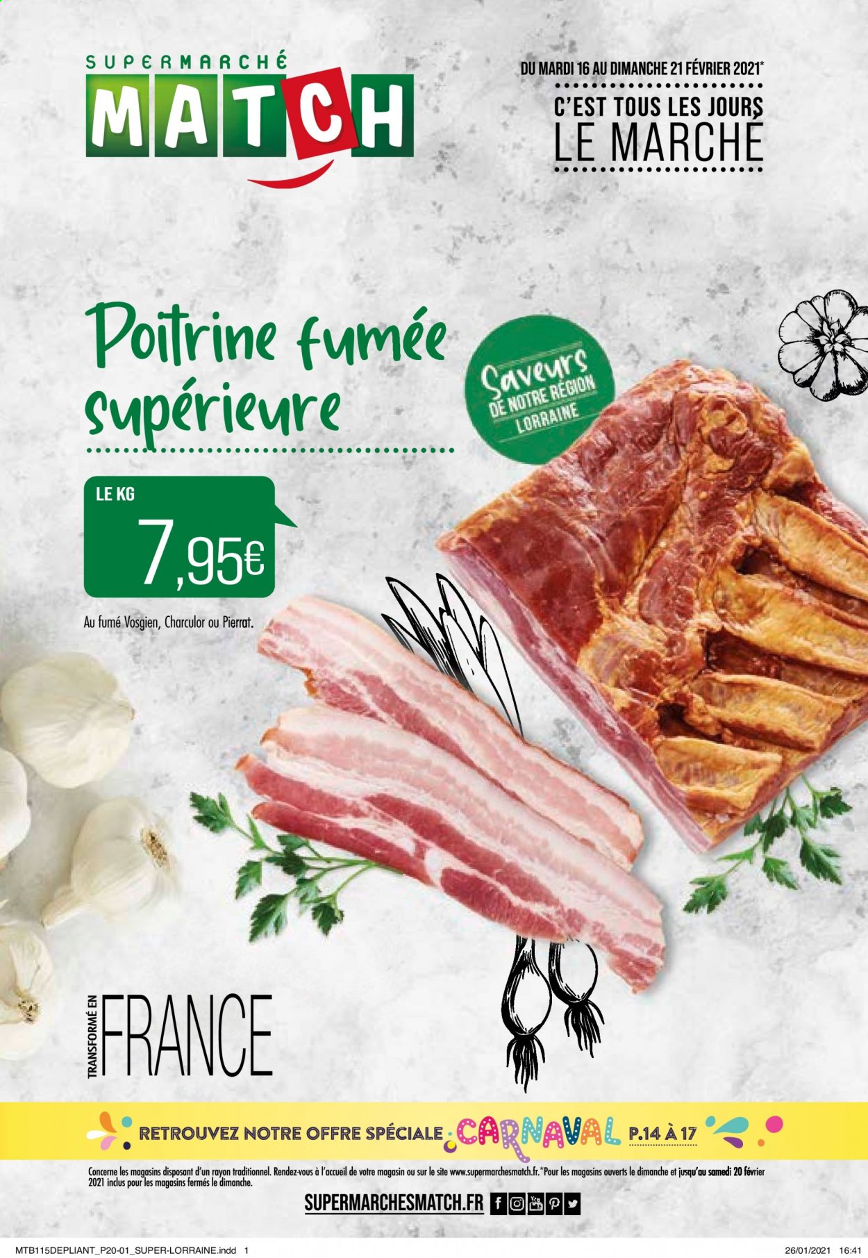 Catalogue Supermarché Match - 16/02/2021 - 21/02/2021. Page 1